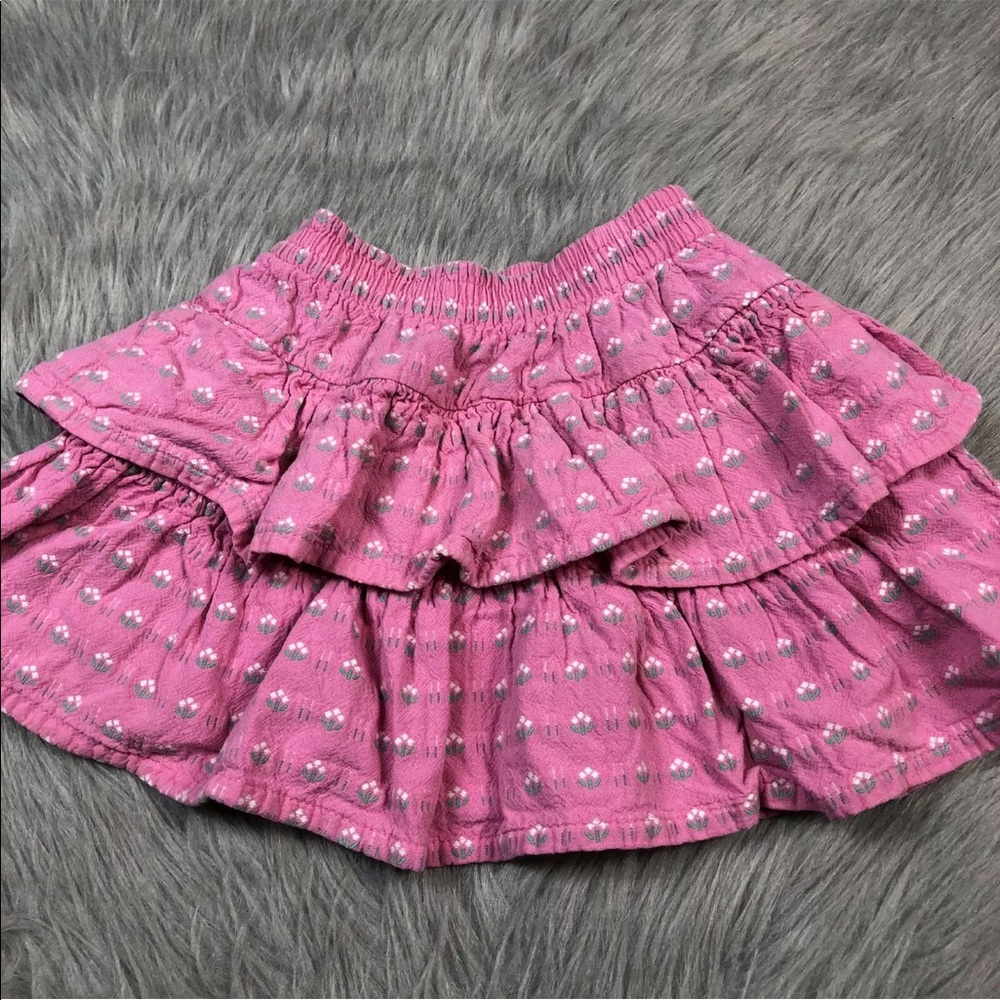 Vintage Oshkosh Bgosh Toddler Girls Pink Ruffle Tiered Skirt
